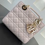 Fortok Dior Lady Dior Powder Pink Cannage Lambskin 20 x 18 x 8 cm - 6