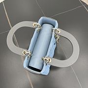 Fortok Dior Lady Dior ABC Bag Blue Black Cannage Lambskin 20 x 18 x 8 cm  - 2