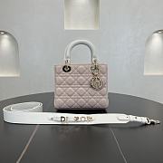 Fortok Dior Lady Dior ABC Bag Powder Pink White 20 x 18 x 8 cm - 1