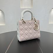 Fortok Dior Lady Dior ABC Bag Powder Pink White 20 x 18 x 8 cm - 5