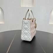 Fortok Dior Lady Dior ABC Bag Powder Pink White 20 x 18 x 8 cm - 4