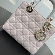 Fortok Dior Lady Dior ABC Bag Powder Pink White 20 x 18 x 8 cm - 2