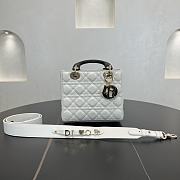 Fortok Dior Lady Dior ABC Bag White Cannage Lambskin 20 x 18 x 8 cm - 1