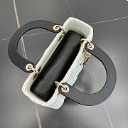 Fortok Dior Lady Dior ABC Bag White Cannage Lambskin 20 x 18 x 8 cm - 5