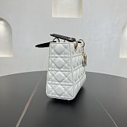 Fortok Dior Lady Dior ABC Bag White Cannage Lambskin 20 x 18 x 8 cm - 6