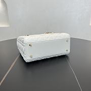 Fortok Dior Lady Dior ABC Bag White Cannage Lambskin 20 x 18 x 8 cm - 4