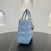 Fortok Dior Lady Dior Blue Cannage Lambskin 20 x 18 x 8 cm - 5