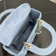 Fortok Dior Lady Dior Blue Cannage Lambskin 20 x 18 x 8 cm - 3