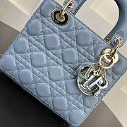 Fortok Dior Lady Dior Blue Cannage Lambskin 20 x 18 x 8 cm - 2