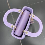 Fortok Dior Lady Dior Purple Cannage Lambskin 20 x 18 x 8 cm - 4