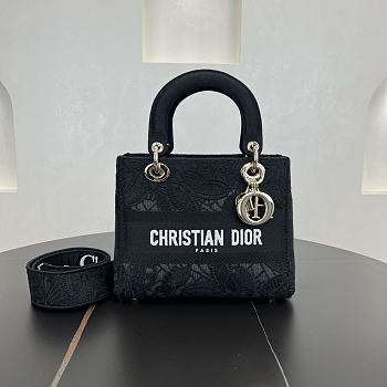 Fortok Christian Dior Pre-owned 2010s Medium Lady D-Lite Handbag - Black 24 x 21 x 12 cm 