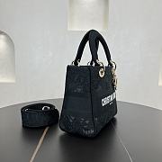 Fortok Christian Dior Pre-owned 2010s Medium Lady D-Lite Handbag - Black 24 x 21 x 12 cm  - 6