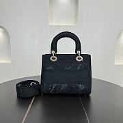 Fortok Christian Dior Pre-owned 2010s Medium Lady D-Lite Handbag - Black 24 x 21 x 12 cm  - 5