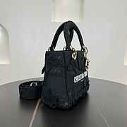 Fortok Christian Dior Pre-owned 2010s Medium Lady D-Lite Butterfly Handbag - Black 24 x 21 x 12 cm  - 6