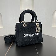 Fortok Christian Dior Pre-owned 2010s Medium Lady D-Lite Butterfly Handbag - Black 24 x 21 x 12 cm  - 5
