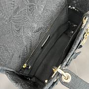 Fortok Christian Dior Pre-owned 2010s Medium Lady D-Lite Butterfly Handbag - Black 24 x 21 x 12 cm  - 3