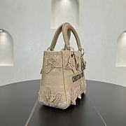 Fortok Christian Dior Pre-owned 2010s Medium Lady D-Lite Butterfly Handbag - Tan 24 x 21 x 12 cm  - 6