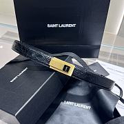Fortok Saint Laurent YSL Belt With Gold Hardware - 1