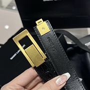Fortok Saint Laurent YSL Belt With Gold Hardware - 6