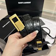Fortok Saint Laurent YSL Belt With Gold Hardware - 5