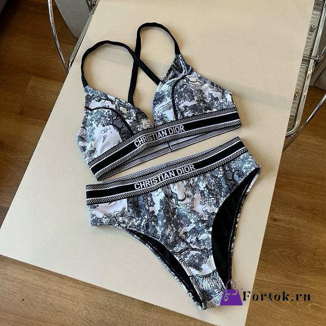 Fortok Dior White Black Bikini - 1