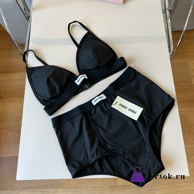 Fortok Miu Miu Bikini Set Black  - 1