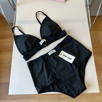 Fortok Miu Miu Bikini Set Black 