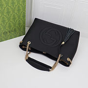 Fortok Gucci Soho black Cellarius gg Logo leather Chain Bag 38 x 27 x 14cm - 4