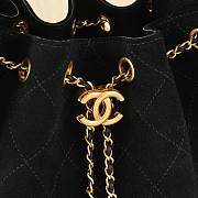 Fortok Chanel 25 Black Suede Bag 30 x 26 x 14cm - 6