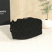 Fortok Chanel 25 Black Suede Bag 30 x 26 x 14cm - 5