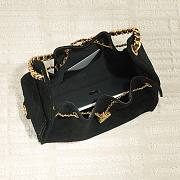 Fortok Chanel 25 Black Suede Bag 30 x 26 x 14cm - 3
