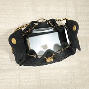 Fortok Chanel 25 Black Denim Bag 30 x 26 x 14cm - 6