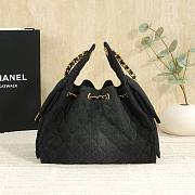 Fortok Chanel 25 Black Denim Bag 30 x 26 x 14cm - 4