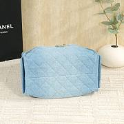 Fortok Chanel 25 Blue Denim Bag 30 x 26 x 14cm - 5