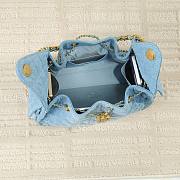 Fortok Chanel 25 Blue Denim Bag 30 x 26 x 14cm - 4