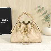 Fortok Chanel 25 Beige Leather Bag 30 x 26 x 14cm - 1