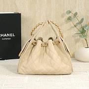 Fortok Chanel 25 Beige Leather Bag 30 x 26 x 14cm - 4