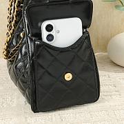 Fortok Chanel 25 Black Leather Bag 30 x 26 x 14cm - 2