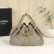 Fortok Chanel 25 Ebony Suede Bag 30 x 26 x 14cm - 1