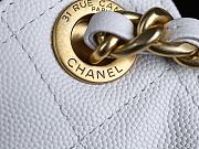 Fortok Chanel 25 White Caviar Leather Bag 40*30*15cm - 5