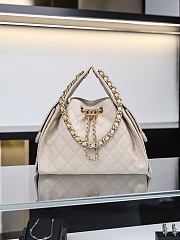 Fortok Chanel 25 Beige Caviar Leather Bag 30 x 26 x 14cm - 1
