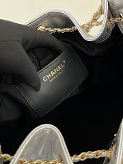 Fortok Chanel 25 Silver Caviar Leather Bag 30 x 26 x 14cm - 4