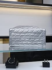 Fortok Chanel 25 Silver Caviar Leather Bag 40*30*15cm - 5
