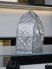 Fortok Chanel 25 Silver Caviar Leather Bag 40*30*15cm - 4