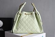 Fortok Chanel 25 Baby Green Caviar Leather Bag 30 x 26 x 14cm - 5