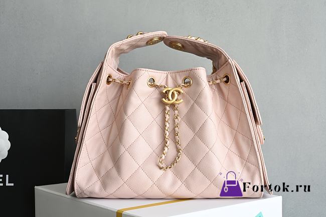 Fortok Chanel 25 Baby Pink Caviar Leather Bag 30 x 26 x 14cm - 1
