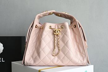 Fortok Chanel 25 Baby Pink Caviar Leather Bag 30 x 26 x 14cm