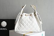 Fortok Chanel 25 White Caviar Leather Bag 30 x 26 x 14cm - 3