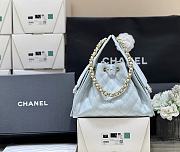 Fortok Chanel 25 Baby Blue Caviar Leather Bag 30 x 26 x 14cm - 6