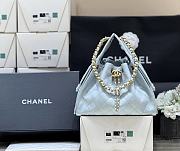 Fortok Chanel 25 Baby Blue Caviar Leather Bag 30 x 26 x 14cm - 1